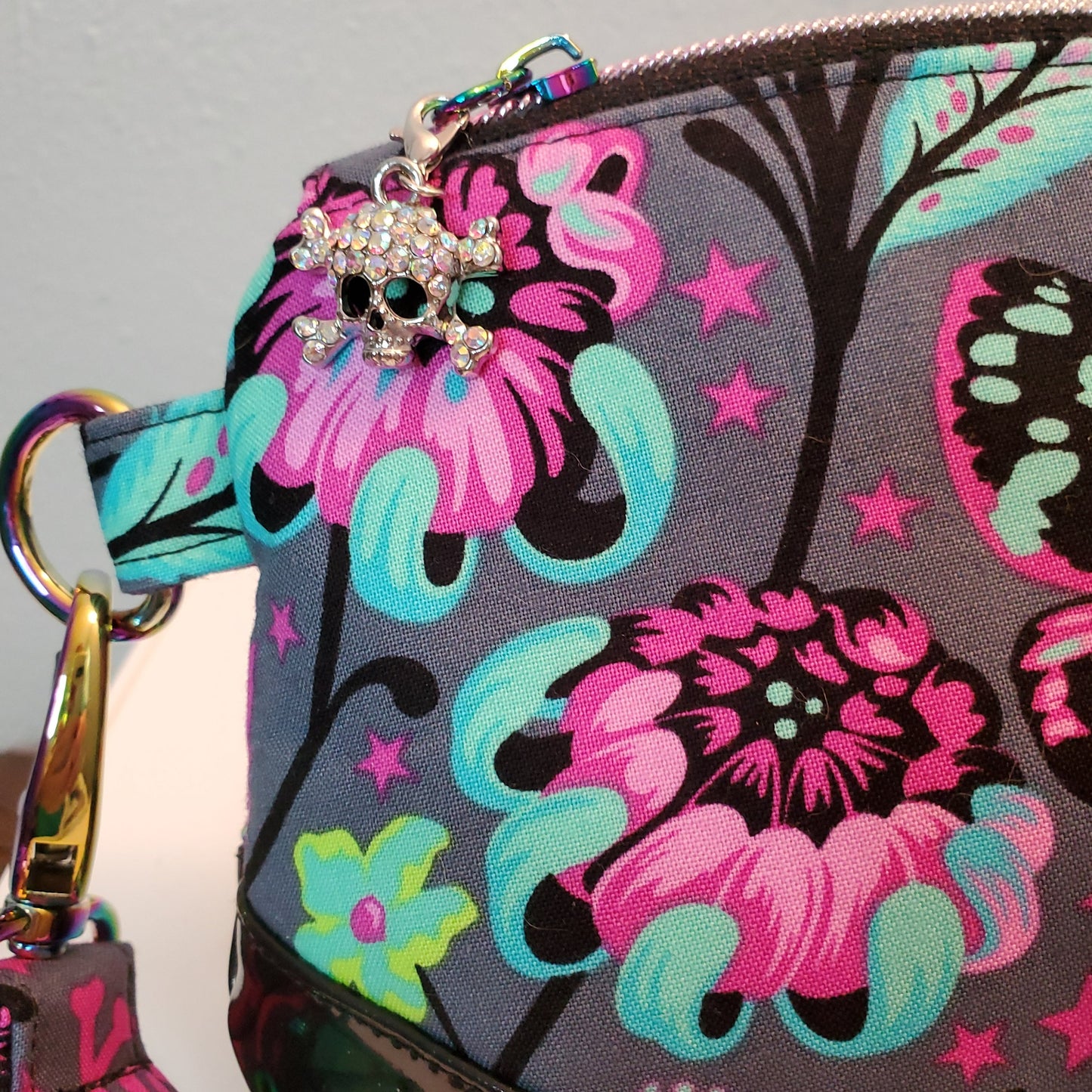 Tula Pink Fabric Wristlet Clutch Bag